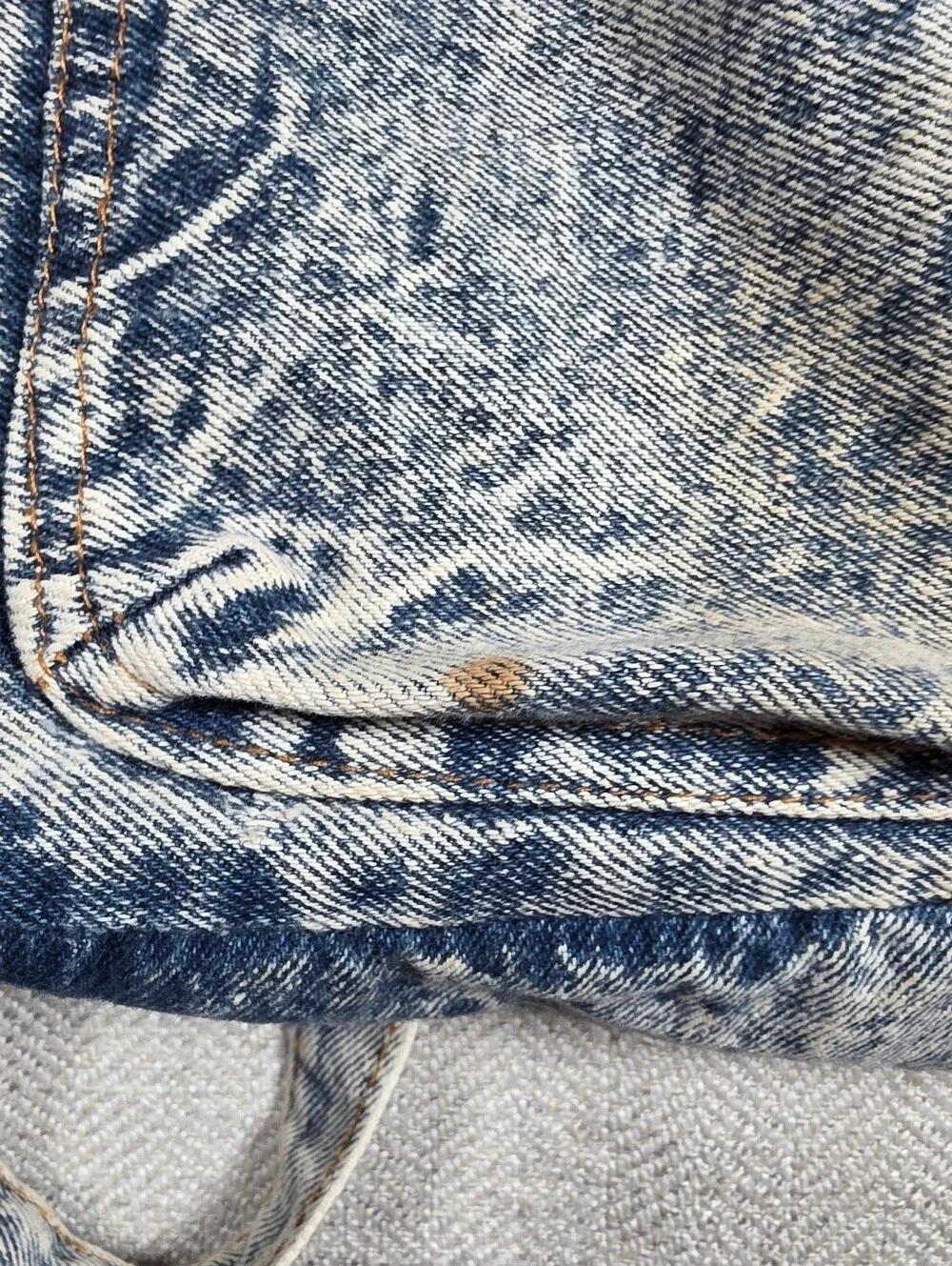 PC Classics Acid Wash Denim Mini Backpack Rucksack Small Distressed